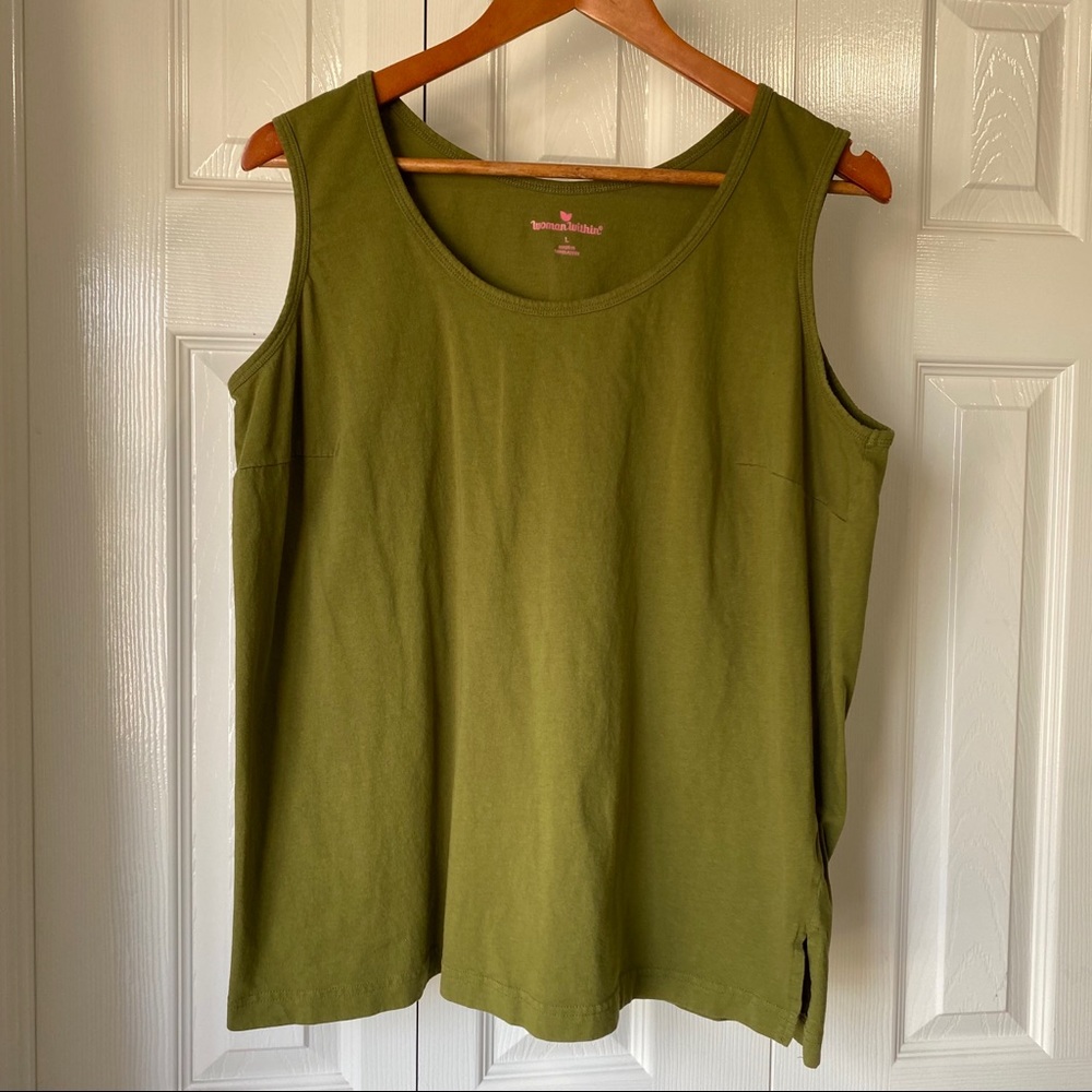 🌿Woman Within 💯%Cotton Tank Top